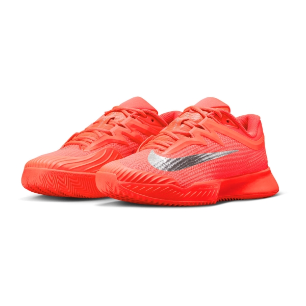 Nike Vapor Pro 3 Clay Premium - Bright Crimson/Metallic Silver