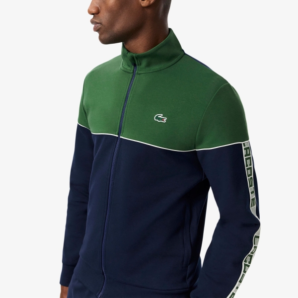 Lacoste Colorblock Logo Hoodie - Bleu Marine/Vert
