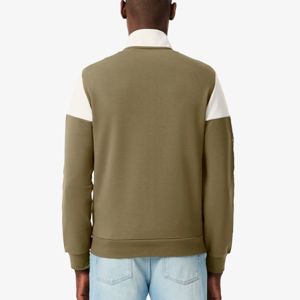 Lacoste Colorblock Logo Sudadera - Vert Kaki/Blanc