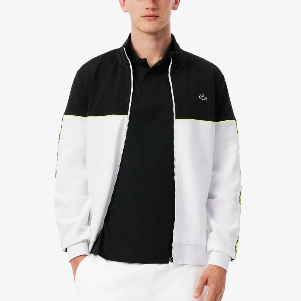 Men's Tennis Shirts and Hoodies Lacoste Colorblock Logo Hoodie  Blanc/Noir SH4751AU8