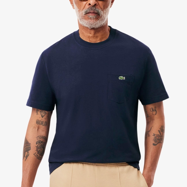 Men's Tennis Shirts Lacoste Pocket TShirt  Navy Blue TH2827166