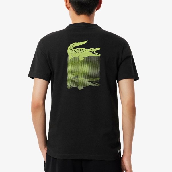 Lacoste Ultra-Dry Printed Logo Maglietta - Noir