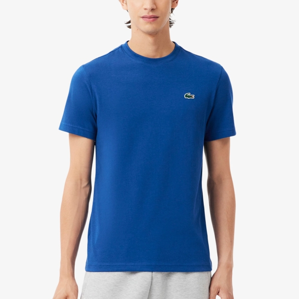 Camisetas de Tenis Hombre Lacoste UltraDry Printed Logo Camiseta  Bleu TH4780C4X