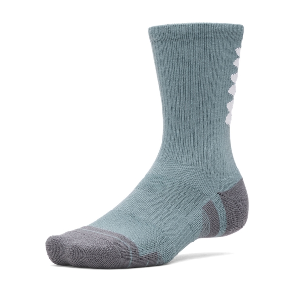 Under Armour Performance Tech Crew x 3 Socks - Jasper Blue/White