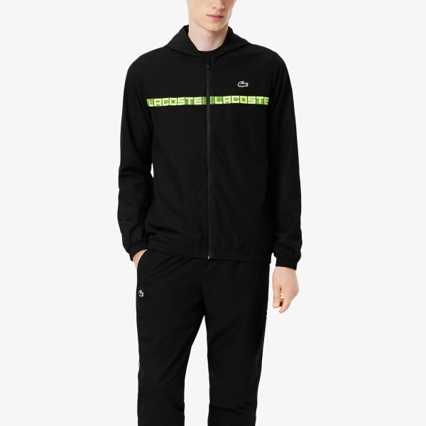Men's Tennis Suit Lacoste Logo Tracksuit  Black WH4757031