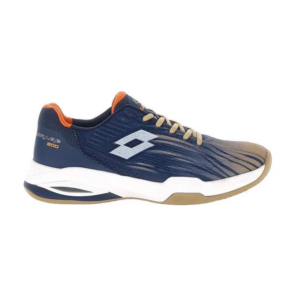 Men`s Tennis Shoes Lotto Mirage 200 II Clay  Indigo Blue/All White/Irish Beige 222175DM2