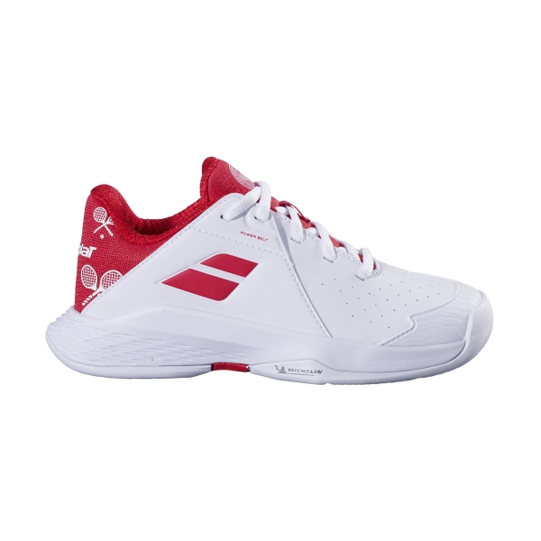 Junior Tennis Shoes Babolat Propulse 3 All Court Wimbledon Junior White/Red 32JS26553A1116