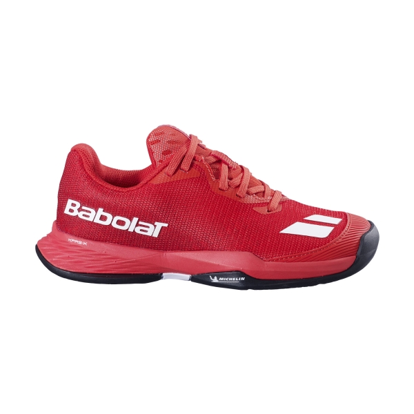 Junior Tennis Shoes Babolat Jet Mach 3 All Court Junior  Cherry Tomato/White 32S26648A5050