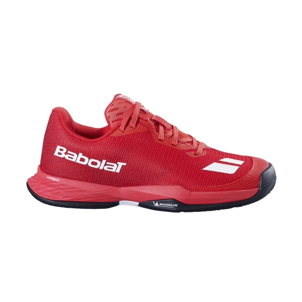 Junior Tennis Shoes Babolat Jet Mach 3 Clay Junior  Cherry Tomato/White 32S26730A5050