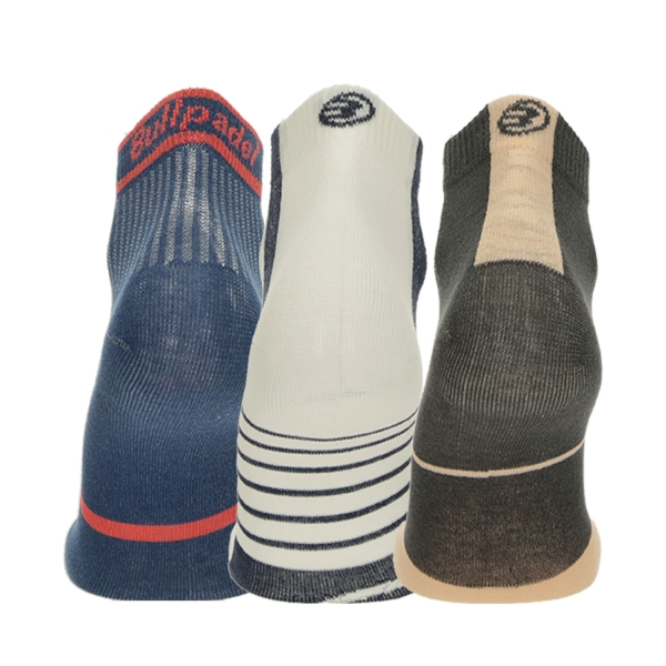 Bullpadel Club x 3 Calcetines - Shadow Blue/Ecru/Apricot