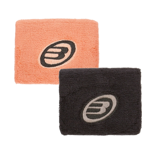 Muñequeras Tenis Bullpadel Pro Munequeras Cortas  Azabache/Albaricoque 491230430401