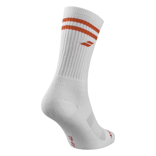 Babolat Team Logo Calze - White/Cherry Tomato