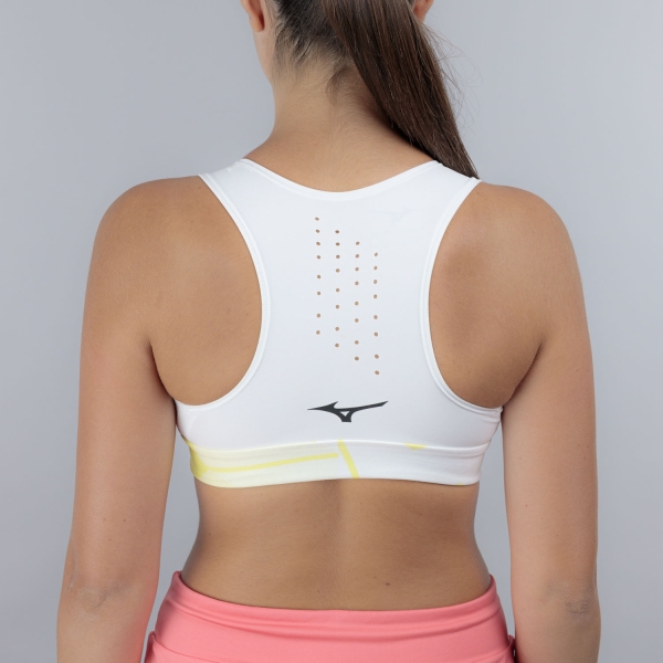 Mizuno Daybreakers Sports Bra - White/Lemon Tonic