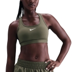 Nike Swoosh Dri-FIT Sports Bra - Medium Olive/White