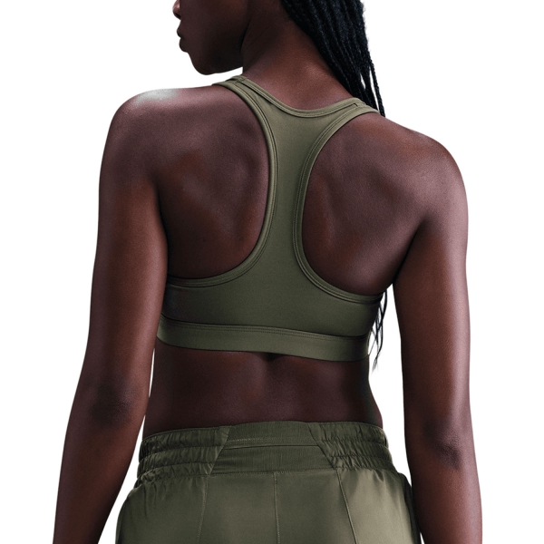Nike Swoosh Dri-FIT Sports Bra - Medium Olive/White