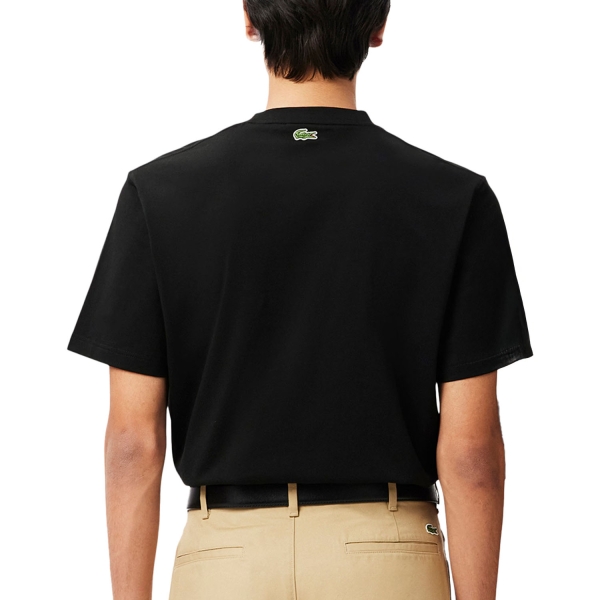 Lacoste Signature Print Camiseta - Noir