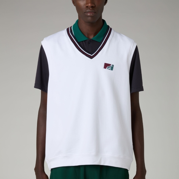 Maglie e Felpe Tennis Uomo Australian Classic Gilet  Bianco TEUGI0009002