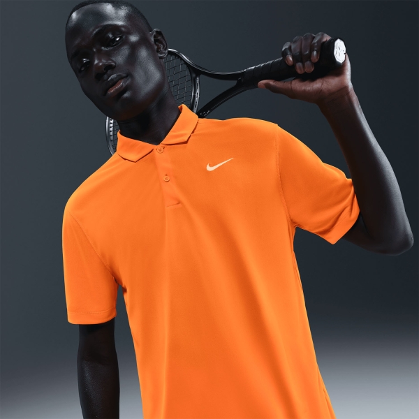 Nike Dri-FIT Solid Logo Polo - Bright Ceramic/White