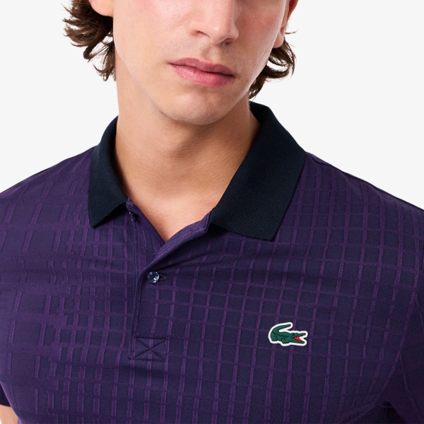 Lacoste X Daniil Medvedev Ultra-Dry Polo - Bleu Marine/Violet