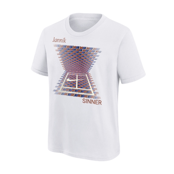 Camisetas de Tenis Hombre Nike Jannik Skinner Camiseta  White EZQM1NTABNGX