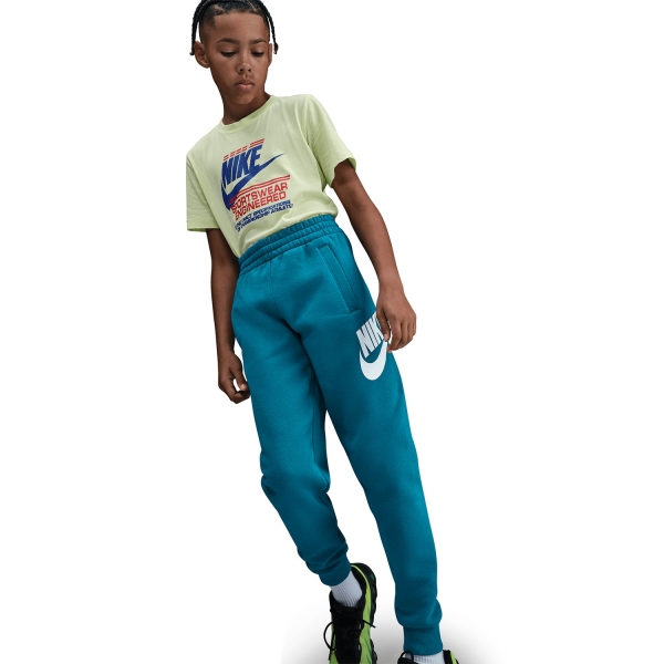 Nike Club Logo Pants Kids - Green Abyss/White