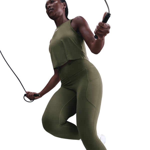 Nike One Logo 7/8 Tights - Medium Olive