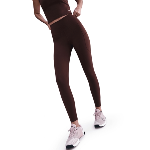 Nike One Logo 7/8 Tights - Burgundy Crush