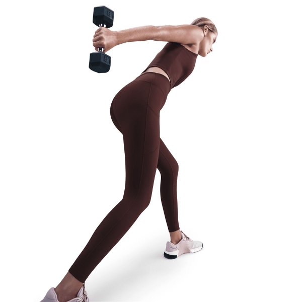 Nike One Logo 7/8 Tights - Burgundy Crush
