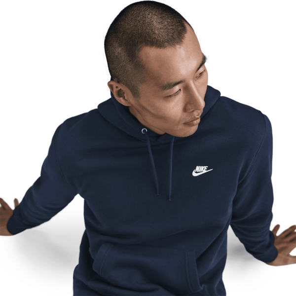 Nike Club Hoodie - Obsidian/White