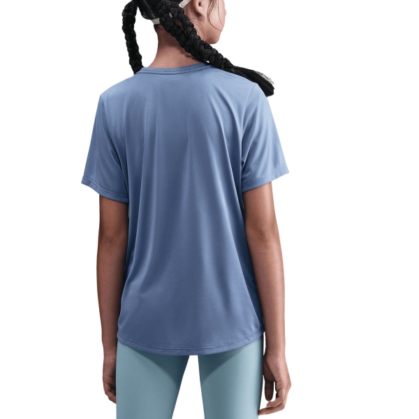 Nike Dri-FIT One T-Shirt Girl - World Indigo/White