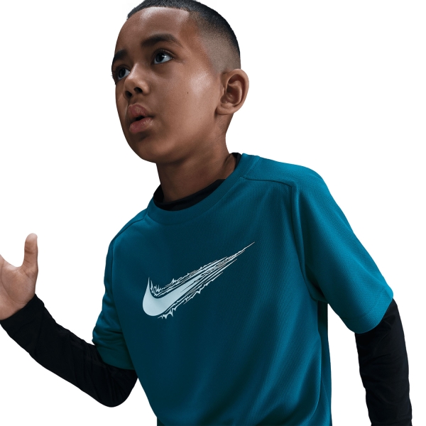 Nike Multi Dri-FIT T-Shirt Boy - Green Abyss/White