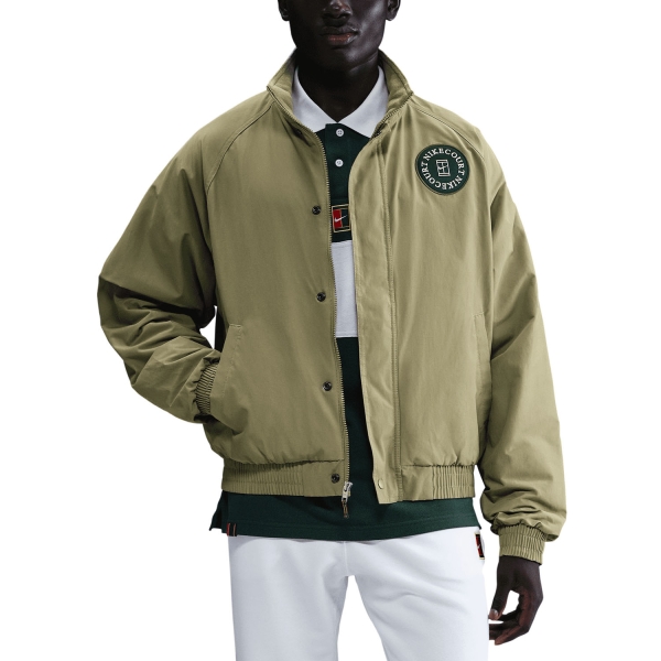 Giacche da Tennis Uomo Nike Court Heritage Pro Giacca  Neutral Olive/Fir HQ1744276