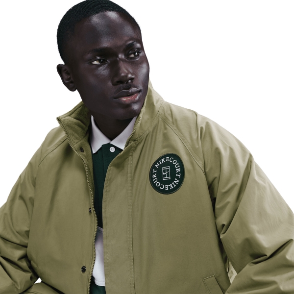 Nike Court Heritage Pro Jacket - Neutral Olive/Fir