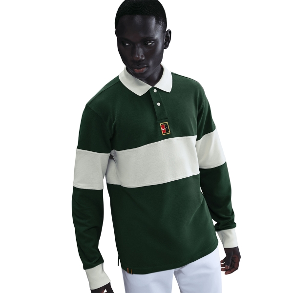 Nike Court Heritage Polo - Fir/Pale Ivory