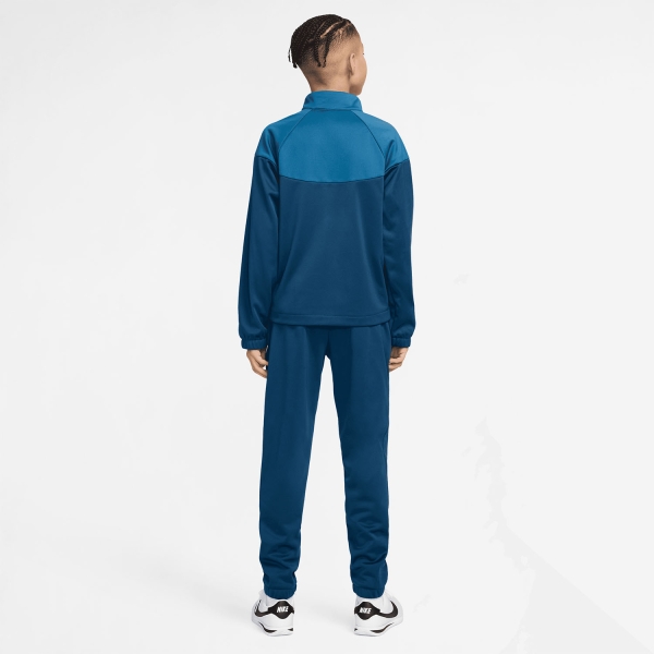 Nike Dri-FIT Tracksuit Kids - Blue Force/Green Abyss/White