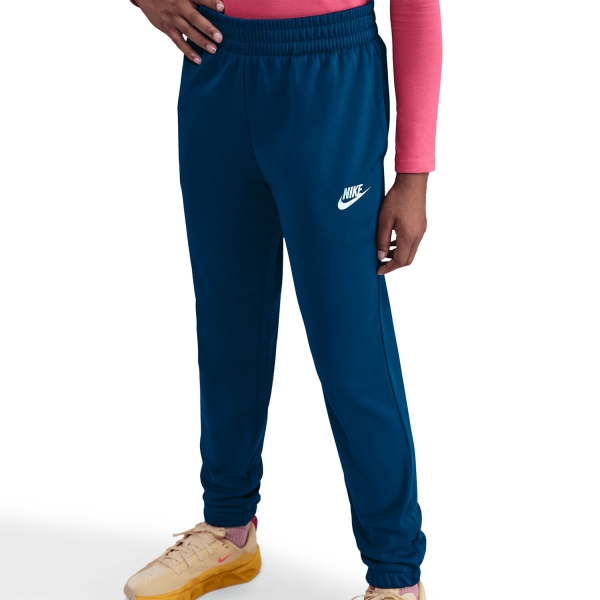 Nike Dri-FIT Tracksuit Kids - Blue Force/Green Abyss/White