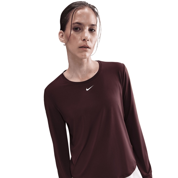 Nike One Classic Shirt - Burgundy Crush/White