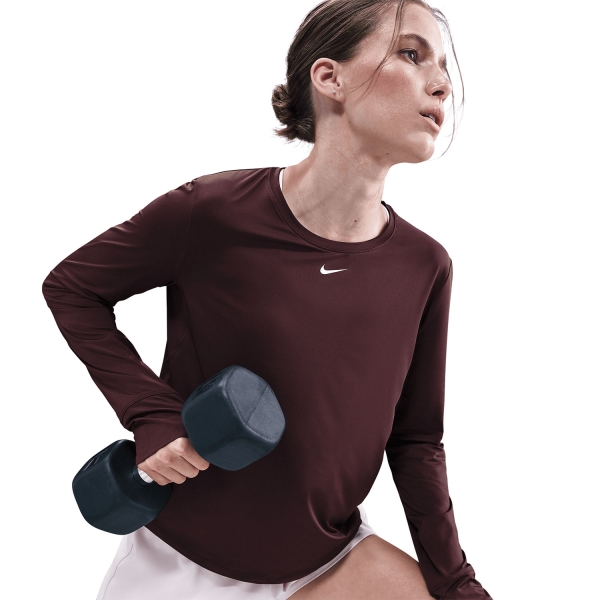Nike One Classic Shirt - Burgundy Crush/White