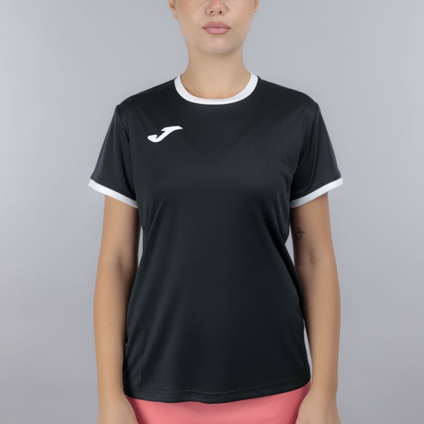 Women`s Tennis T-Shirts and Polos Joma Combi Premium TShirt  Black/White 902655.102
