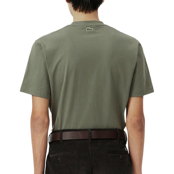 Lacoste Signature Print Camiseta - Vert Kaki