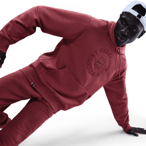 Nike Court Dri-FIT Heritage Hoodie - Cedar/Team Red