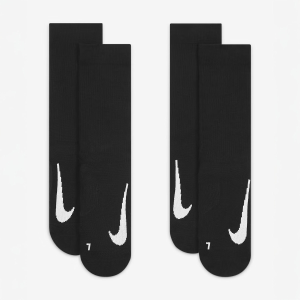 Nike Multiplier Cushioned x 2 Socks - Black