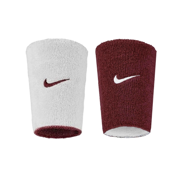 Nike Swoosh Classic Large Wristbands - Dark Team Red/White