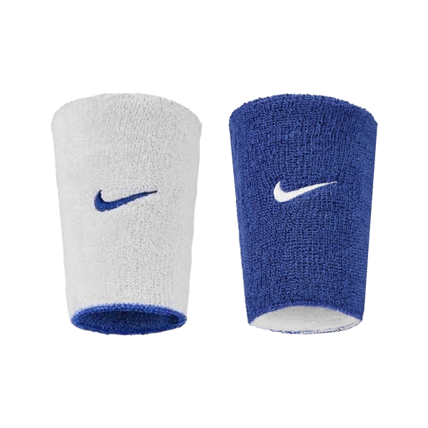 Nike Swoosh Classic Muñequeras Largas - Game Royal/White
