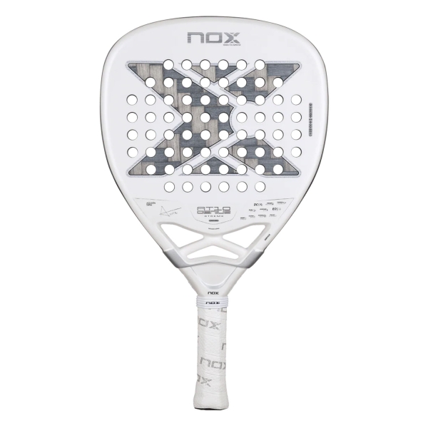 NOX Luxury Padel Racket NOX AT10 Genius Attack 12K Alum XTREME Padel  White/Silver PAT10GENIUSAT1226
