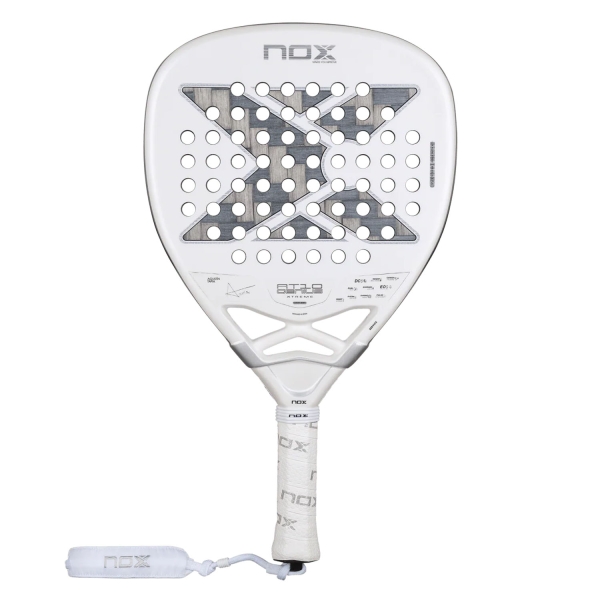 NOX AT10 Genius Attack 12K Alum XTREME Padel - White/Silver