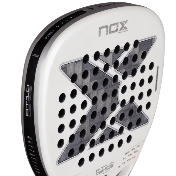 NOX AT10 Genius Attack 12K Alum XTREME Padel - White/Silver