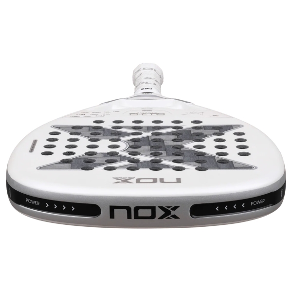 NOX AT10 Genius Attack 12K Alum XTREME Padel - White/Silver