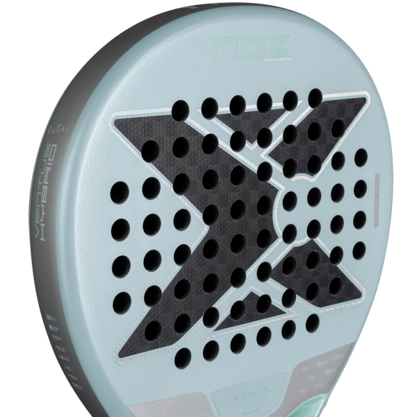 NOX Ventus Hybrid 12K Lite Padel - Light Turquoise/Silver