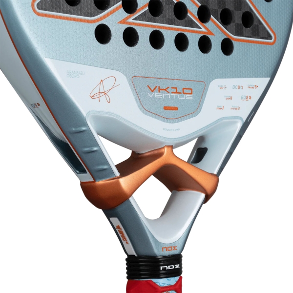 NOX VK10 Ventus Control 12K Padel - Light Blue/Orange